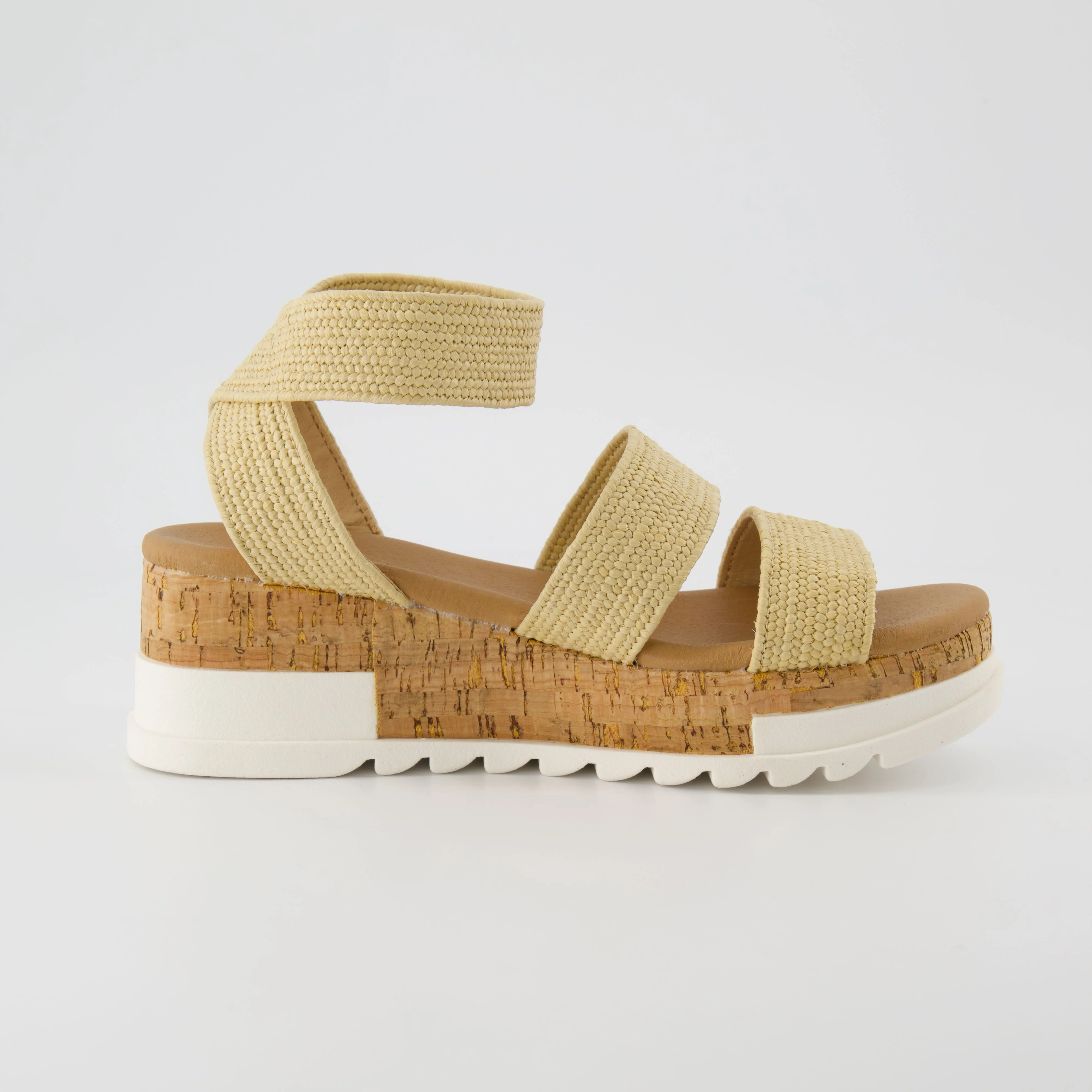 Naomi Stretch Cork Wedge Sandal - Image 16