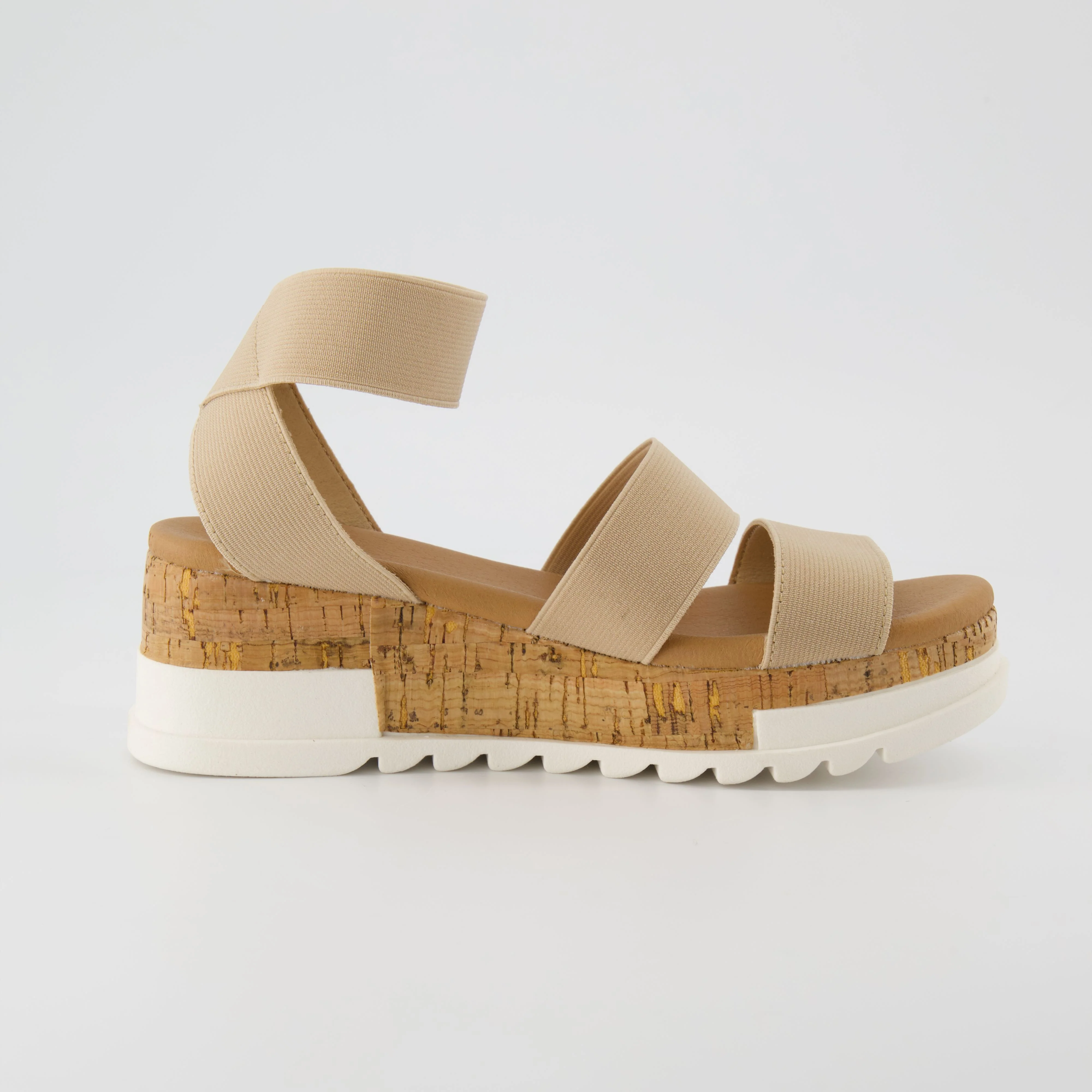 Naomi Stretch Cork Wedge Sandal - Image 4